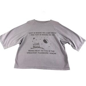 Get Some Sleep Graphic T-Shirt Medium Gray Crew Neck Made in USA Quotes